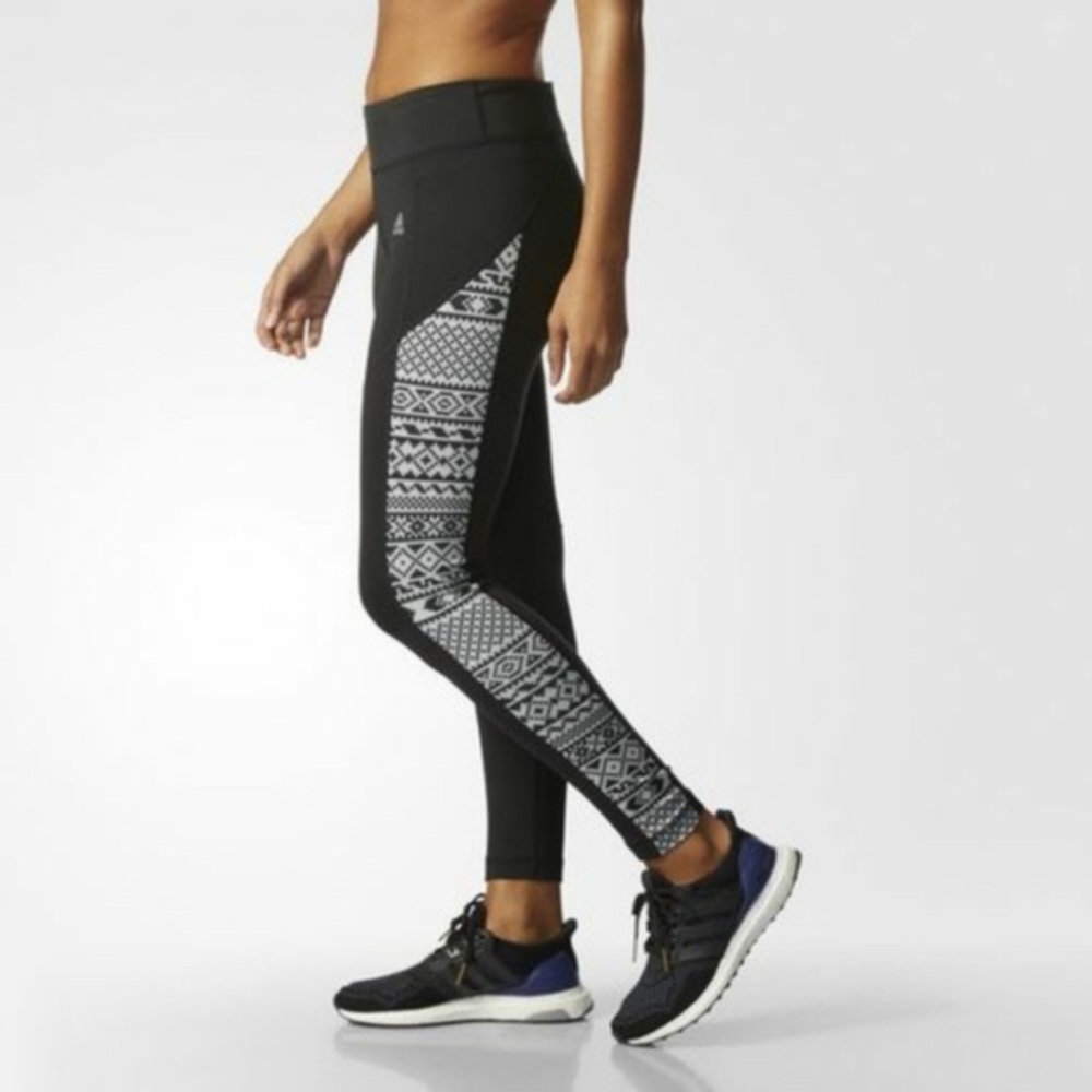 ADIDAS CLIMAWARM®️AZTEC DESIGN LEGGINGS